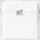 YDFLOGO, yourdalyfix.com Ronde Sticker (Tas)