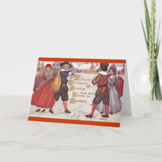 Ye Merrie Christmas Feestdagen Kaart (Voorkant)