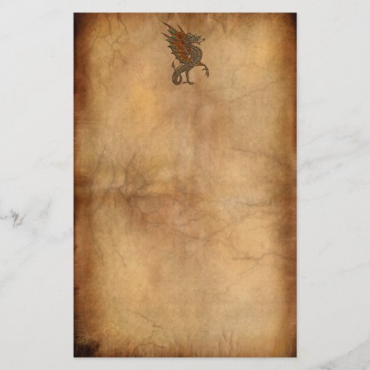 Ye Old Medieval Dragon Design Briefpapier (Voorkant)