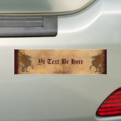 Ye Old Medieval Dragon Design Bumpersticker (Op auto)