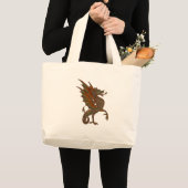 Ye Old Medieval Dragon Design Grote Tote Bag (Voorkant (product))