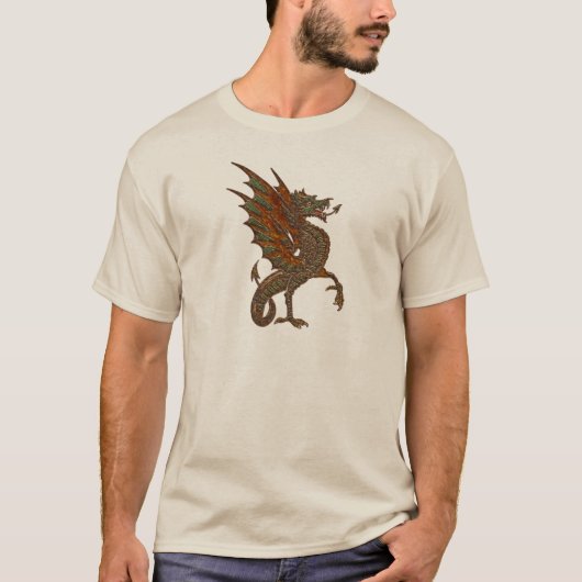 Ye Old Medieval Dragon Design T-shirt (Voorkant)