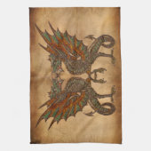 Ye Old Medieval Dragon Design Theedoek (Verticaal)