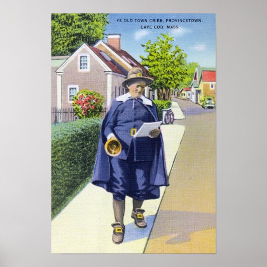 Ye Old Town Crier Ringing Bell Poster (Voorkant)