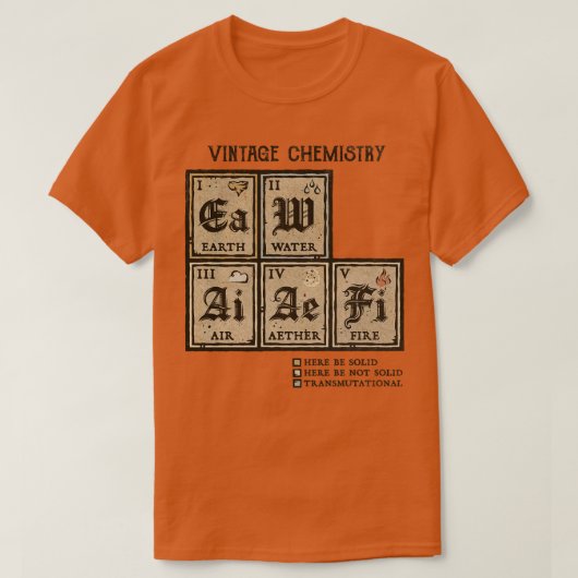 Ye Olde Periodic Table T-shirt (Design voorkant)