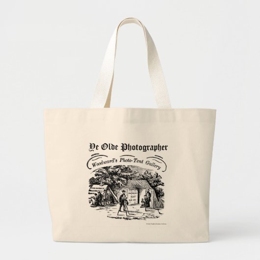 Ye Olde Photographer-Tent Gallery Grote Tote Bag (Voorkant)