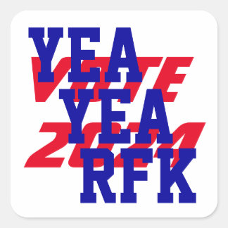 YEA YEA RFK 2024 Robert Kennedy RFK Jr President Vierkante Sticker