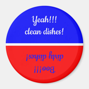Yeah Schoon/Boe Vuile Rood/Wit/Blauw Magnet voor v Magneet