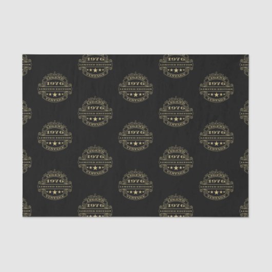 Year 1976 Birthday Tissuepapier (Voorkant)