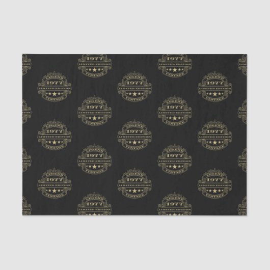 Year 1977 Birthday Tissuepapier (Voorkant)