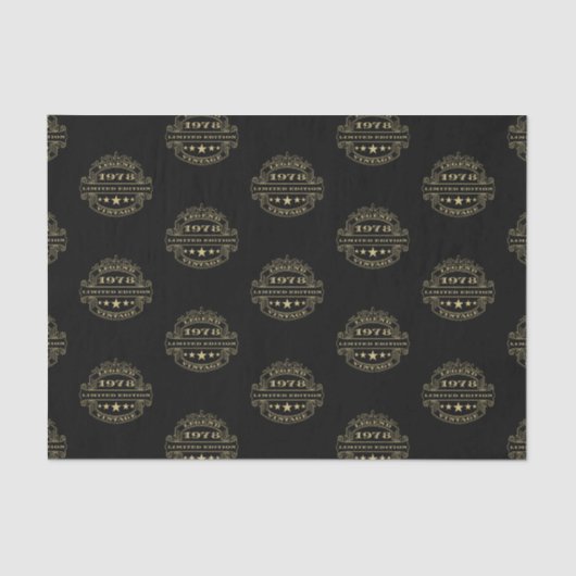 Year 1978 Birthday Tissuepapier (Voorkant)