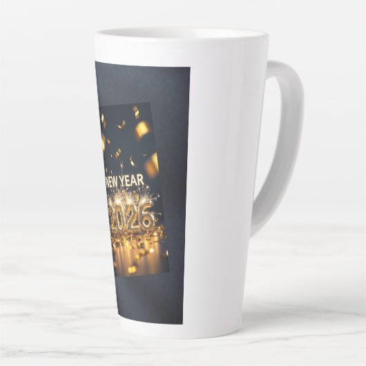 Year 2026 – Fresh Start, Greet Latte Mug (Angle droit)