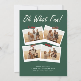 Year in Review Family Photo Collage Christmas Feestdagenkaart