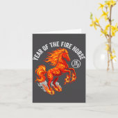 Year Of The Fire Horse 2026 Chinese Zodiac Lunar N Kaart (Gele Bloem)