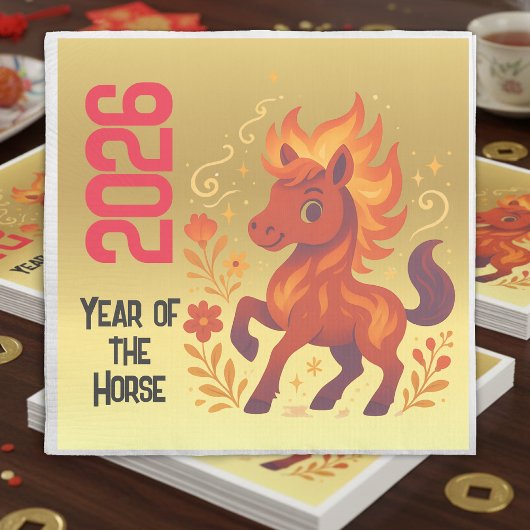 Year of the Horse 2026 serviette Chinese New Year Servet