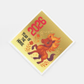 Year of the Horse 2026 serviette Chinese New Year Servet (Hoek)