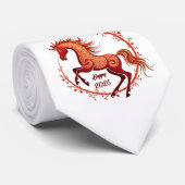 Year of the Horse 2026 Stropdas (Opgerold)