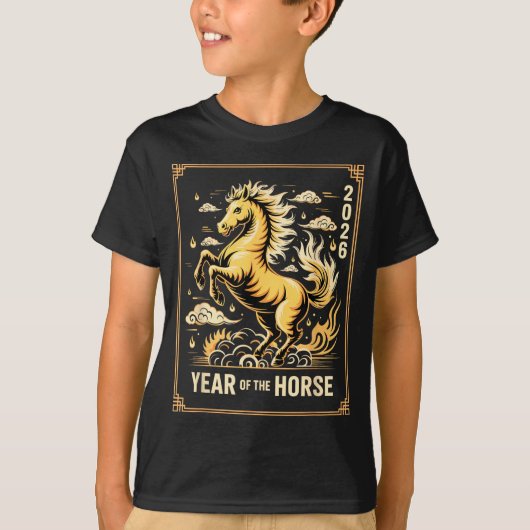 Year Of The Horse – Chinese Zodiac New Year 2026 T-shirt (Voorkant)