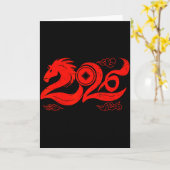 Year Of The Horse Zodiac Happy Chinese Lunar New Y Kaart (Gele Bloem)