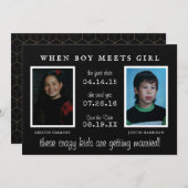 Yearbook Foto | Foto Opslaan Datum bekendmaking Save The Date (Voorkant / Achterkant)