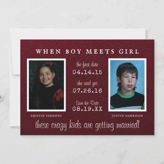 Yearbook Foto | Foto Opslaan Datum bekendmaking Save The Date (Voorkant)