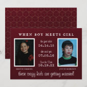 Yearbook Foto | Foto Opslaan Datum bekendmaking Save The Date (Voorkant / Achterkant)