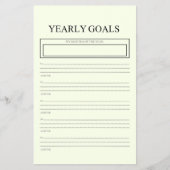  Yearly Goals Girly Night Tracker Annual Planner  Flyer (Voorkant)