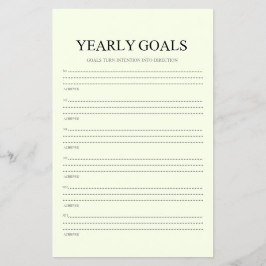  Yearly Goals Girly Night Tracker Annual Planner  Flyer (Achterkant)