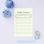  Yearly Goals Girly Night Tracker Annual Planner  Flyer (Enkel)