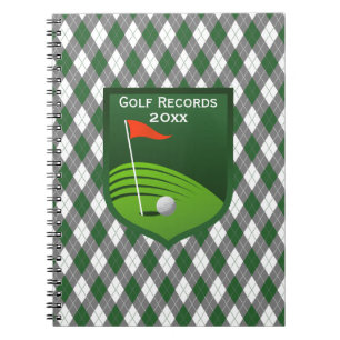 Yearly Golf Records notebook Notitieboek