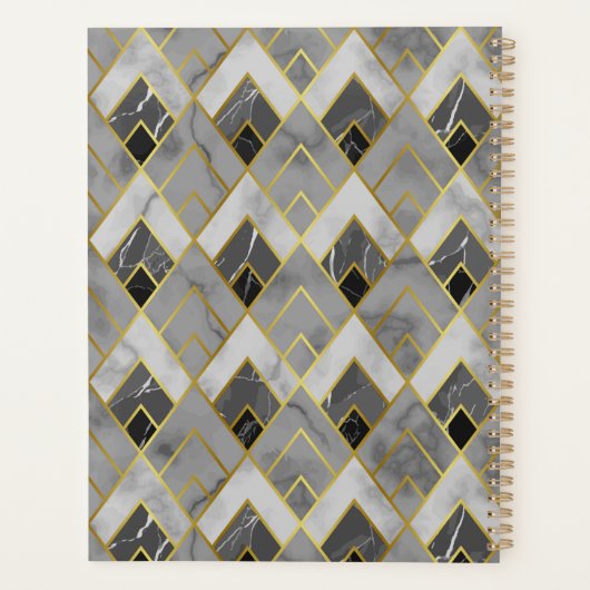 Yearly Modern Marble  Date Planner (Achterkant)