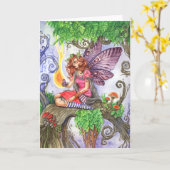 Yearning Fairy Wenskaart Kaart (Gele Bloem)