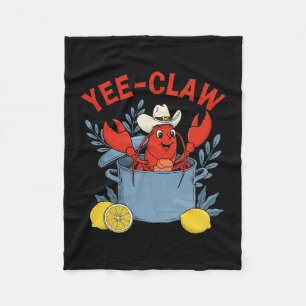 Yee-claw Western Cowboy Rivierkreeft Kook Zeevruch Fleece Deken