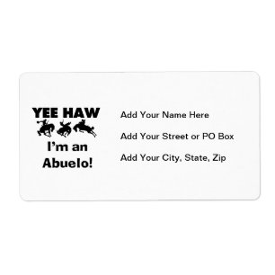 Yee Haw Ik ben een Abuelo T-shirts en geschenken Etiket