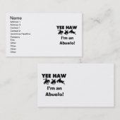 Yee Haw Ik ben een Abuelo T-shirts en geschenken Visitekaartje (Voorkant / Achterkant)