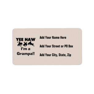 Yee Haw Ik ben een Grampa T-shirts en geschenken Etiket