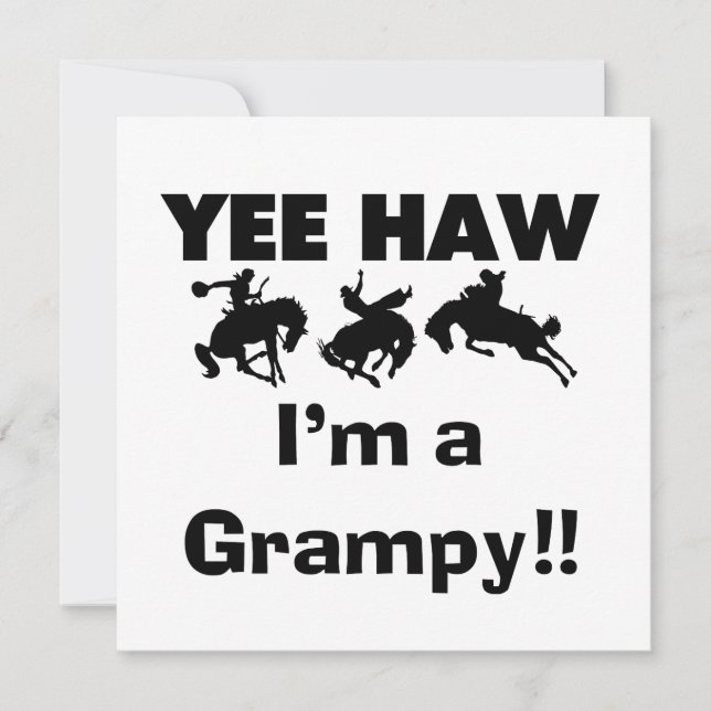 Yee Haw Ik ben een Grampy T-shirts en geschenken (Voorkant)
