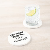 Yee Haw Ik ben een Grampy T-shirts en geschenken Zandsteen Onderzetter (Zijkant)