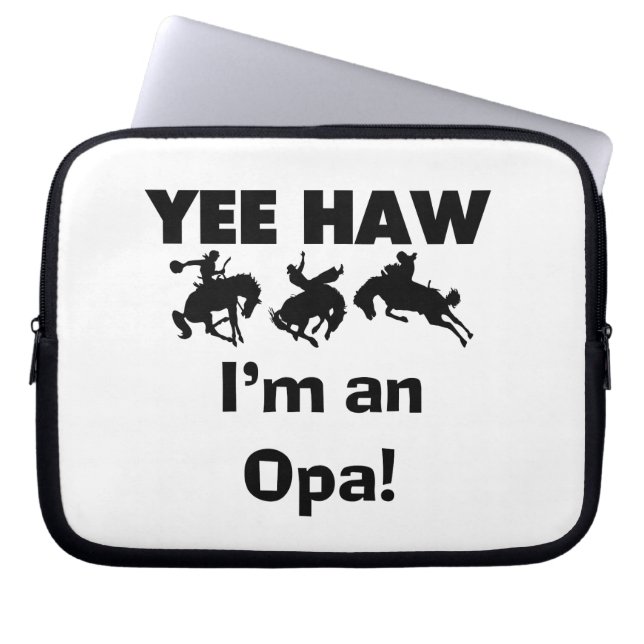 Yee Haw Ik ben een Opa T-shirts en geschenken Laptop Sleeve (Voorkant)