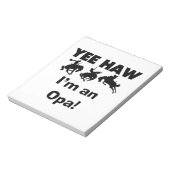 Yee Haw Ik ben een Opa T-shirts en geschenken Notitieblok (Gedraaid)