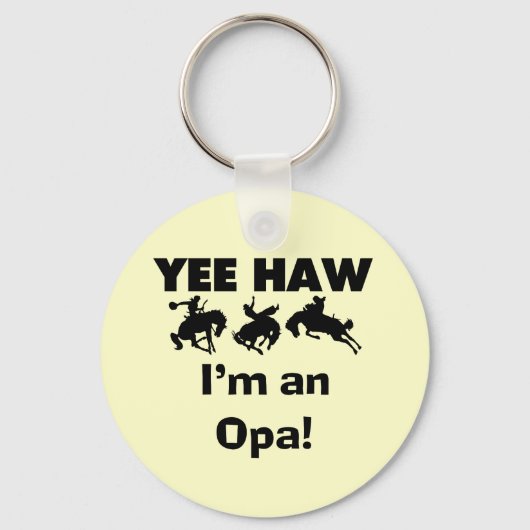 Yee Haw Ik ben een Opa T-shirts en geschenken Sleutelhanger (Voorkant)