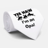 Yee Haw Ik ben een Opa T-shirts en geschenken Stropdas (Opgerold)
