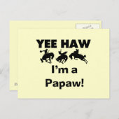 Yee Haw Ik ben een Papaw T-shirts en geschenken Briefkaart (Voorkant / Achterkant)