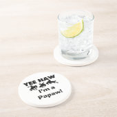 Yee Haw Ik ben een Papaw T-shirts en geschenken Zandsteen Onderzetter (Zijkant)