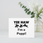 Yee Haw Ik ben een Poppi T-shirts en geschenken Briefkaart (Staand voorkant)