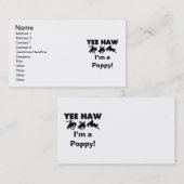 Yee Haw Ik ben een Poppy T-shirts en geschenken Visitekaartje (Voorkant / Achterkant)
