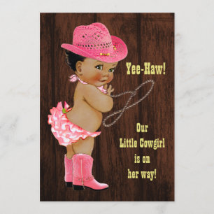Yee-Haw! Rustisch Baby shower Kaart
