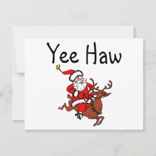 Yee Haw Santa Feestdagenkaart