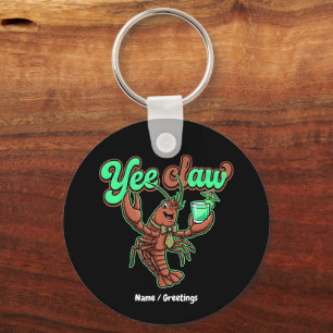 Yee Klauw Retro Rivierkreeft Boog Kust Cocktail Sleutelhanger