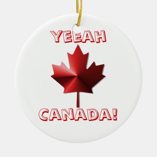 Yeeah Canada Flag Maple Leaf Ornament (Voorkant)